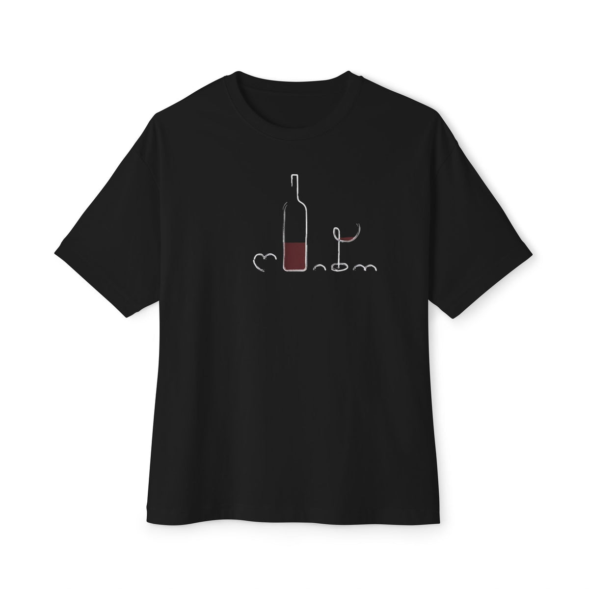 Minimalist Coffee Cup Tee — Oversized Boxy Graphic T-Shirt