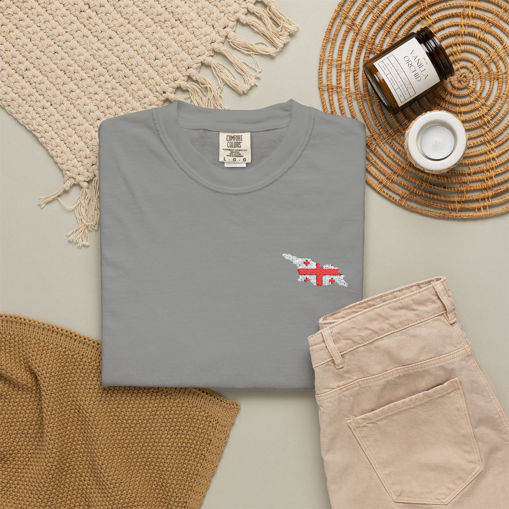 Georgian Flag Chest Pocket T‑Shirt