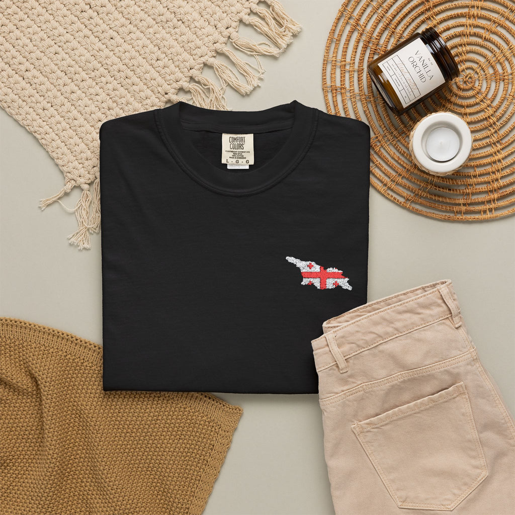 Georgian Flag Chest Pocket T‑Shirt